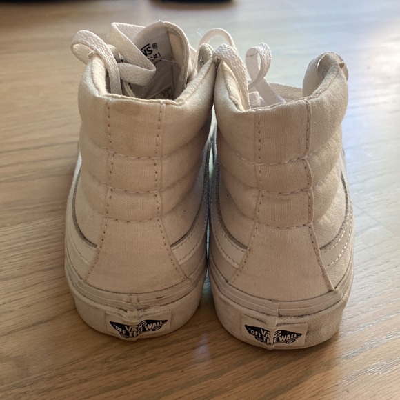 Vans, white canvas high tops - Picture 4 of 6